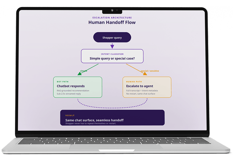 Human Handoff Flow for Special Queries